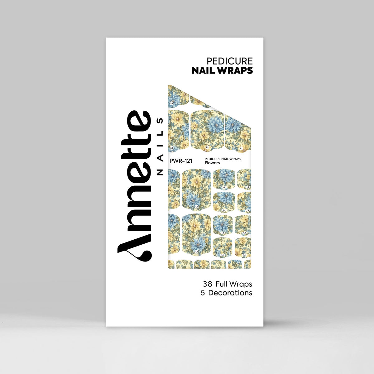 Nail Wraps Pedichiura Flowers 121 Annette Nails PWR-121