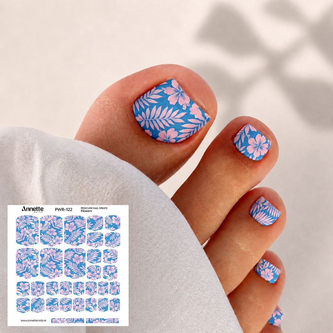 Nail Wraps Pedichiura Flowers 122 Annette Nails PWR-122