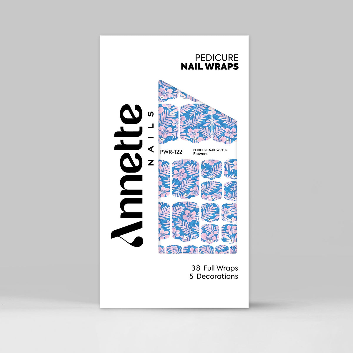 Nail Wraps Pedichiura Flowers 122 Annette Nails PWR-122