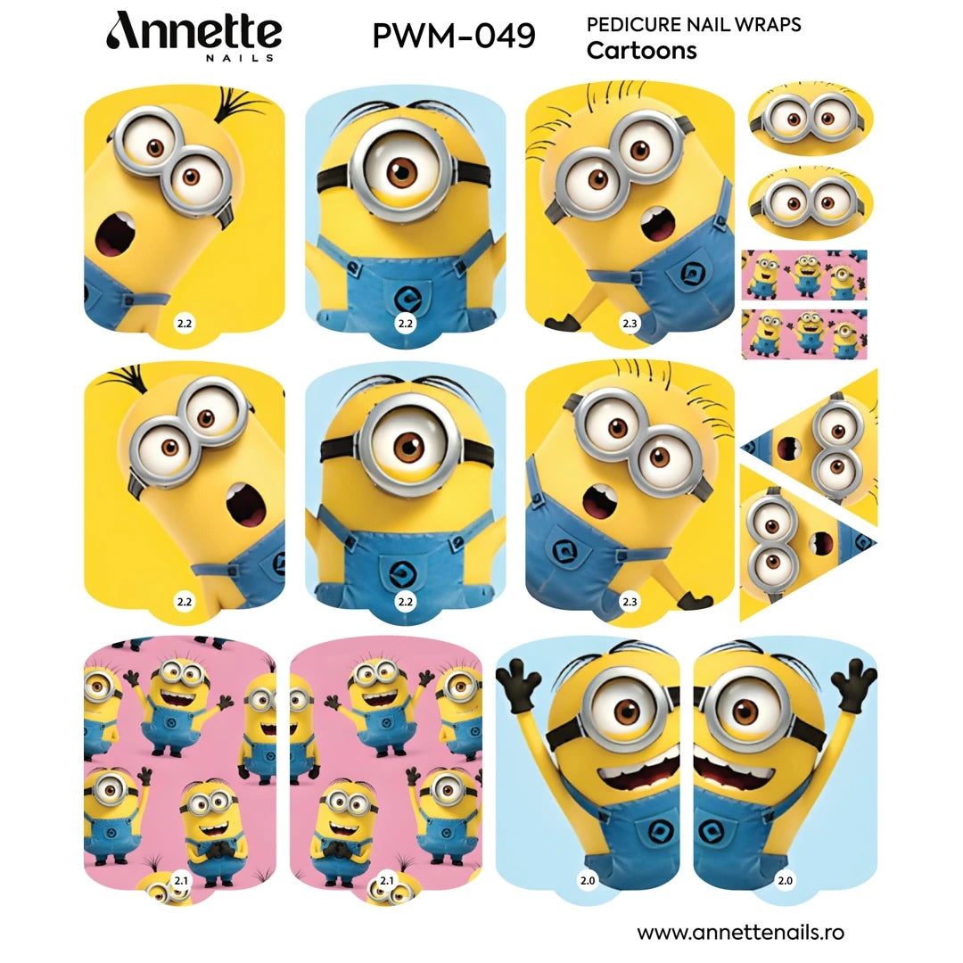 Nail Wraps Pedichiura MAX Cartoons 49 Annette Nails PWM-049