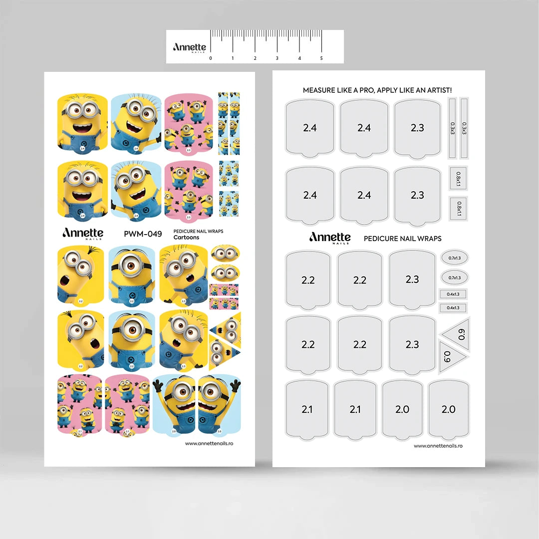 Nail Wraps Pedichiura MAX Cartoons 49 Annette Nails PWM-049