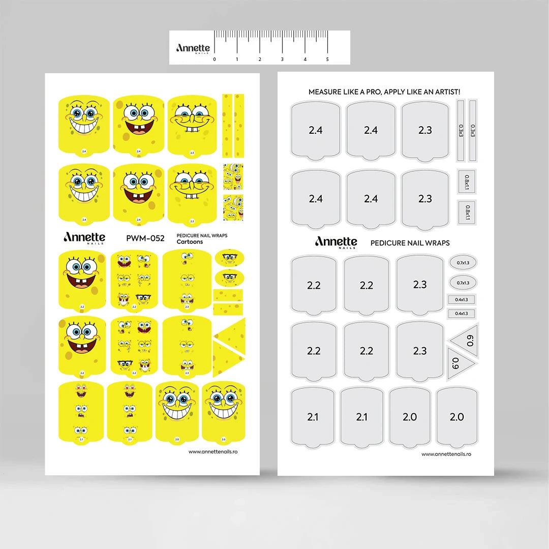 Nail Wraps Pedichiura MAX Cartoons 52 Annette Nails PWM-052