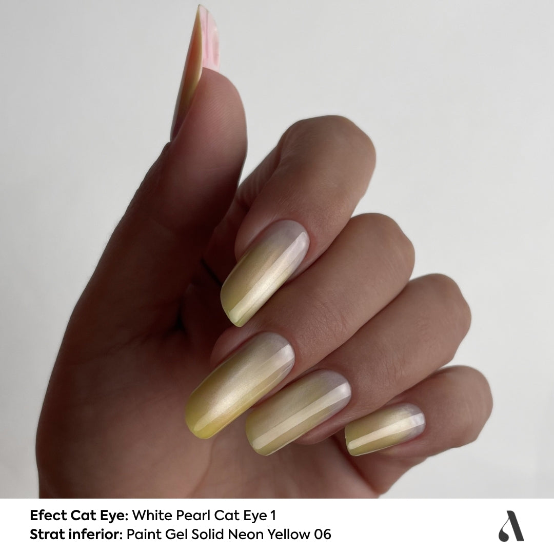 Oja Semipermanenta White Pearl Cat Eye 1 PCE-01 - 8ml Annette Nails