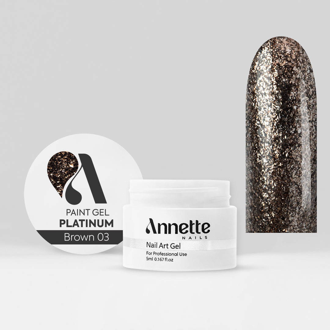 Paint Gel Platinum Brown 03 Wipe - 5ml Annette Nails GPP-03