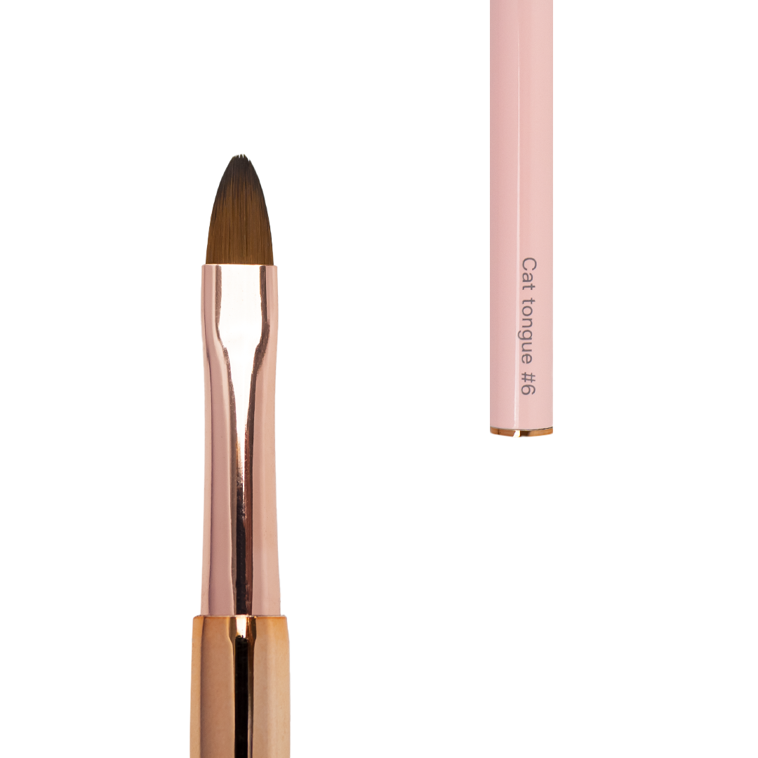 Pensulă dublă manichiură gel Annette Nails, Oval 6 - Limbă de pisică 6