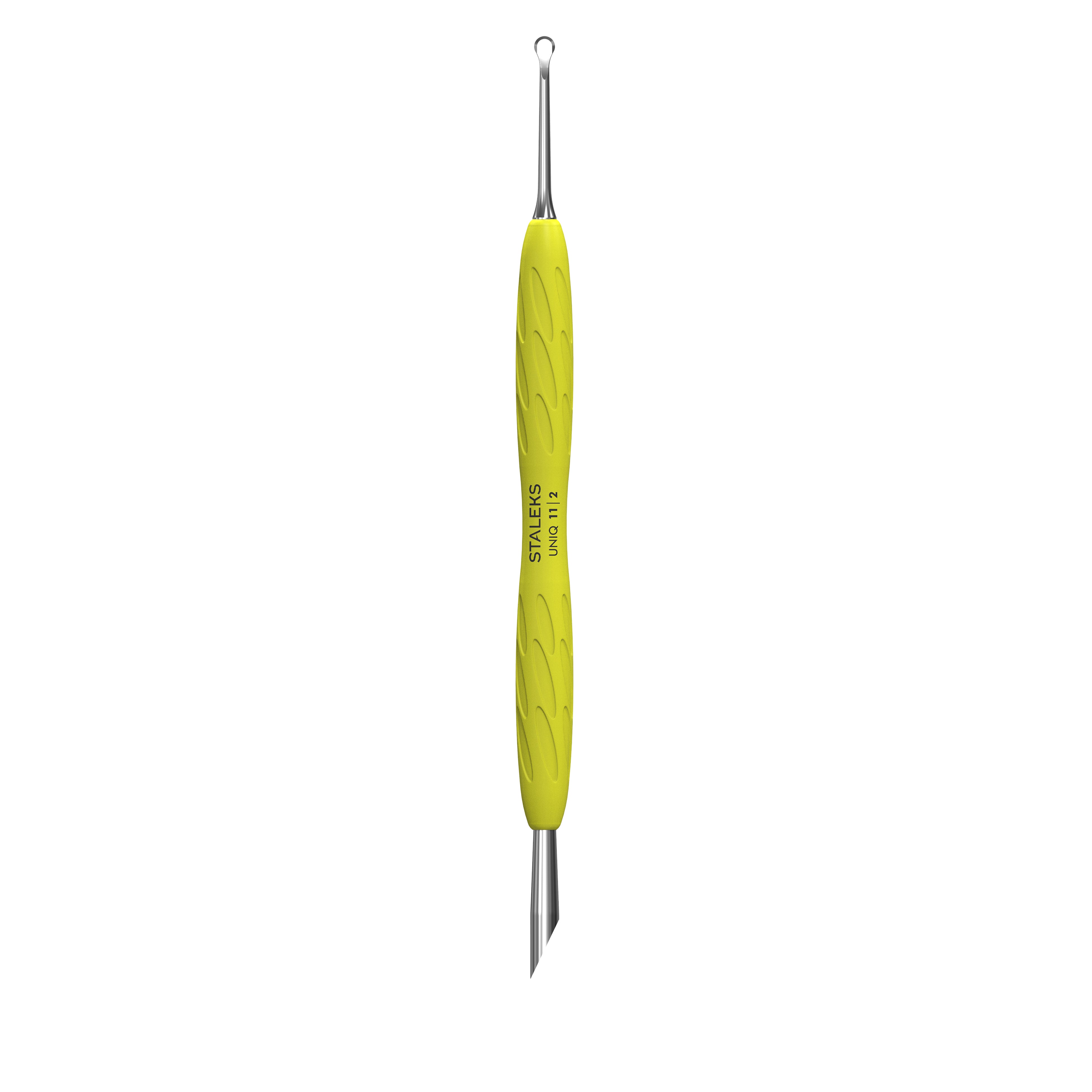 Pusher Unghii Staleks Pro Uniq PQ-11/2 cu Maner din Silicon