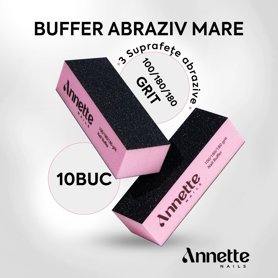 Set Buffer Unghii Abraziv Mare 10 buc Annette Nails PBF-03B-S10
