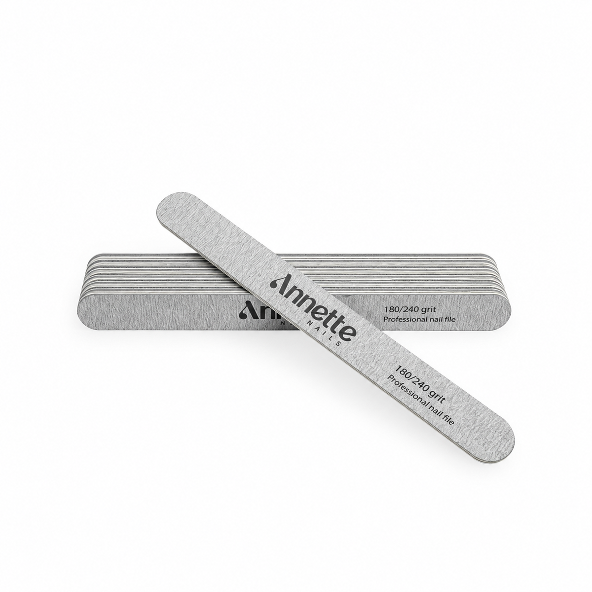 Set Pile Unghii din Lemn Ovale 10 buc 180/240 grit Zebra Annette Nails PWD-02-180/240Z-S10