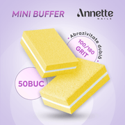 Set Mini Buffer 50 buc 100/180 grit Galben Annette Nails MBF-01Y-S50
