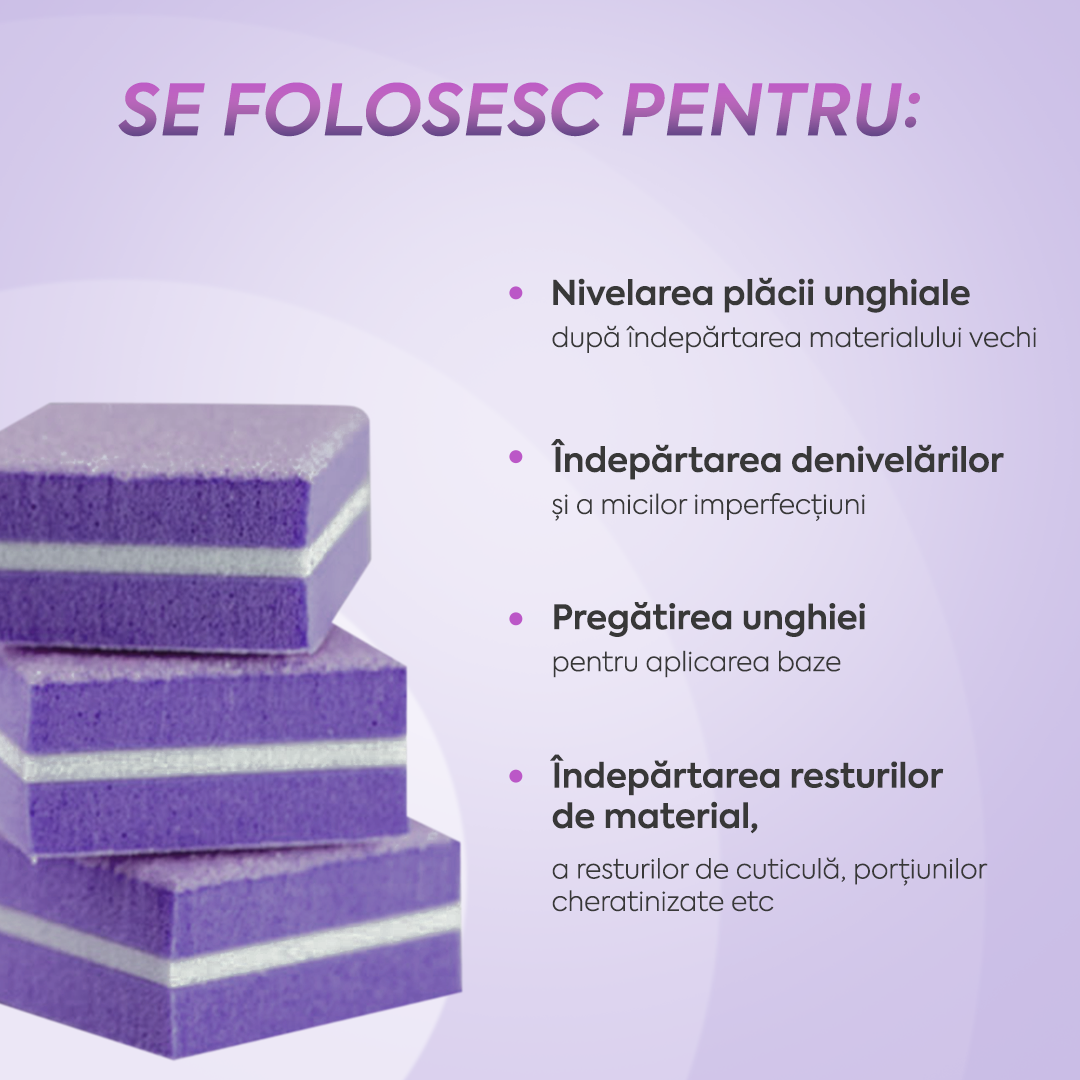 Set Mini Buffer 50 buc 100/180 grit Mov Annette Nails MBF-01M-S50