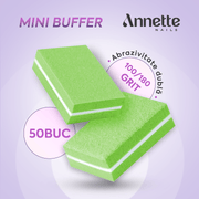 Set Mini Buffer 50 buc 100/180 grit Verde Lime Annette Nails MBF-01L-S50