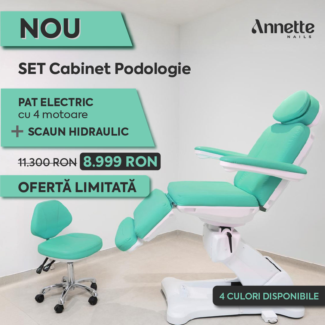 Pat Cosmetica Electric 4 Motoare + Scaun Hidraulic Tehnician - Turcoaz
