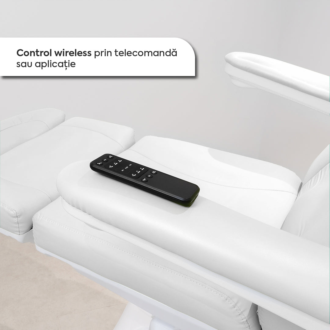 Pat Cosmetica Electric 4 Motoare + Scaun Hidraulic Tehnician - Alb