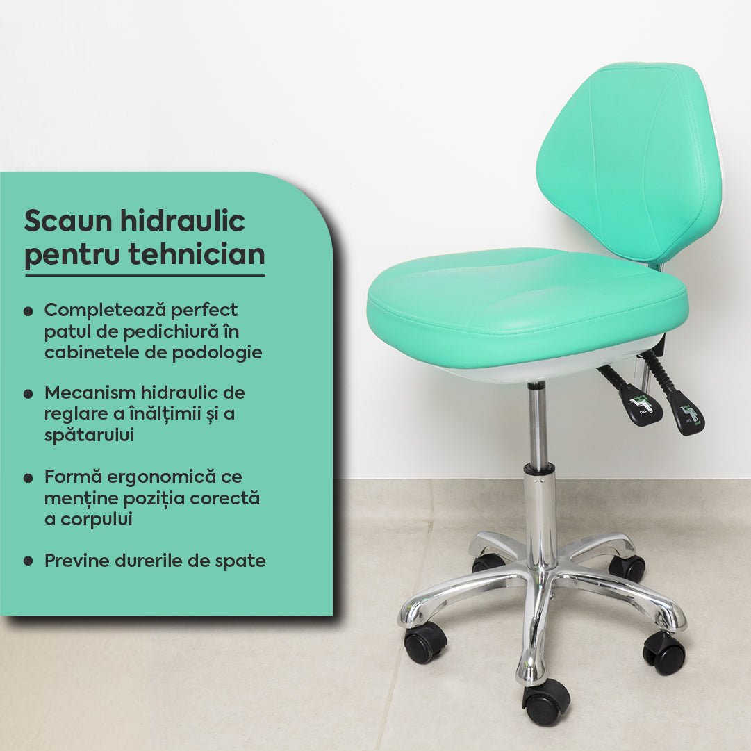 Pat Cosmetica Electric 4 Motoare + Scaun Hidraulic Tehnician - Turcoaz