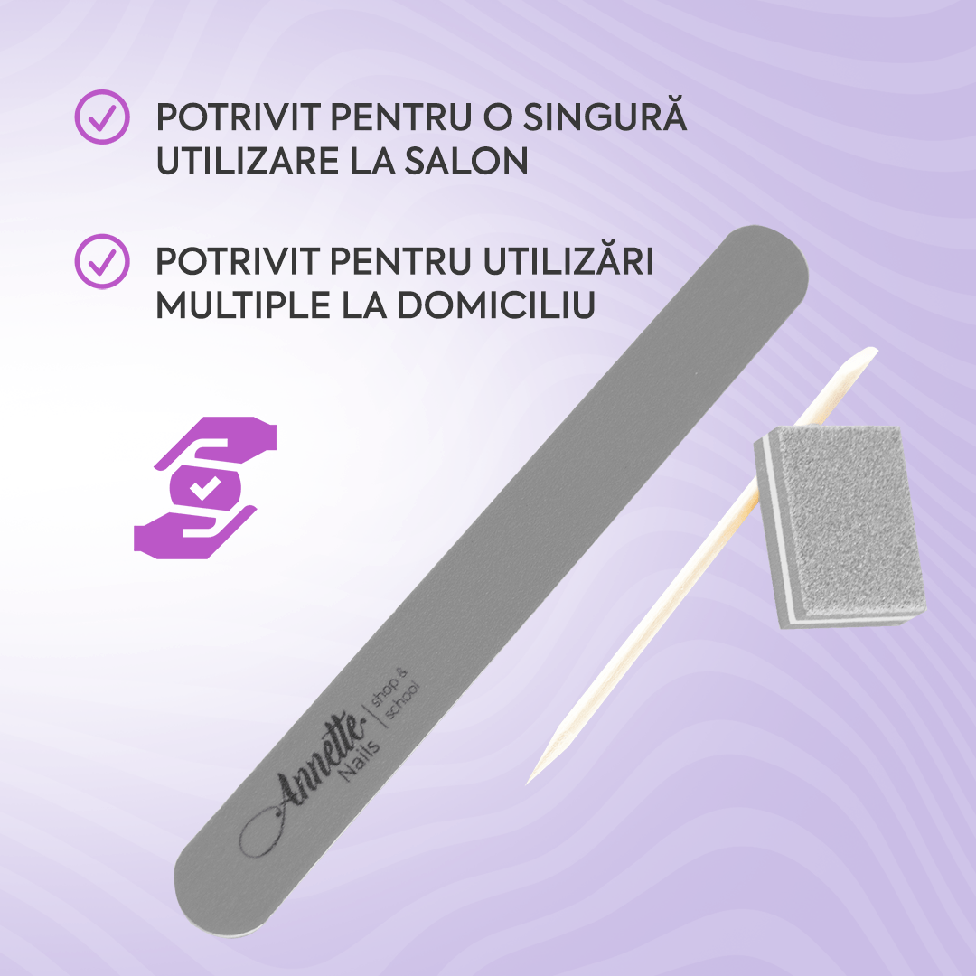 Set de Manichiura Annette Nails Mare - 180/180 grit (Gri)
