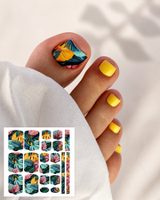 Pedichiură cu wraps tropicale — Annette Nails