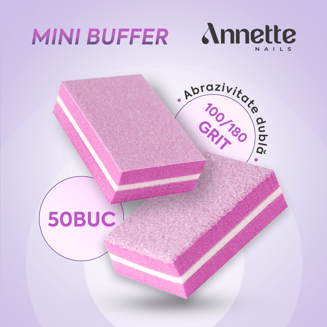 Set 50 buc Mini Buffer AnnetteNails (Roz)