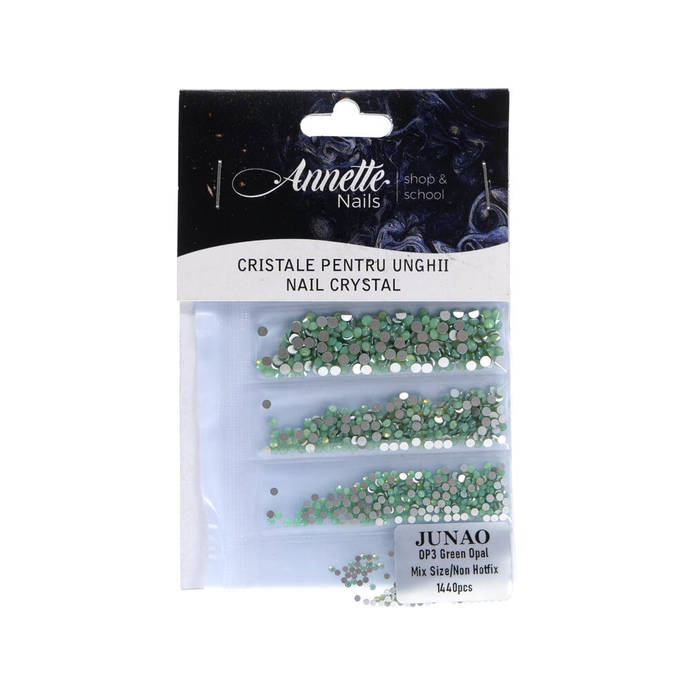 Cristale All Sizes AnnetteNails - 1440 BUC, OP3 Green Opal