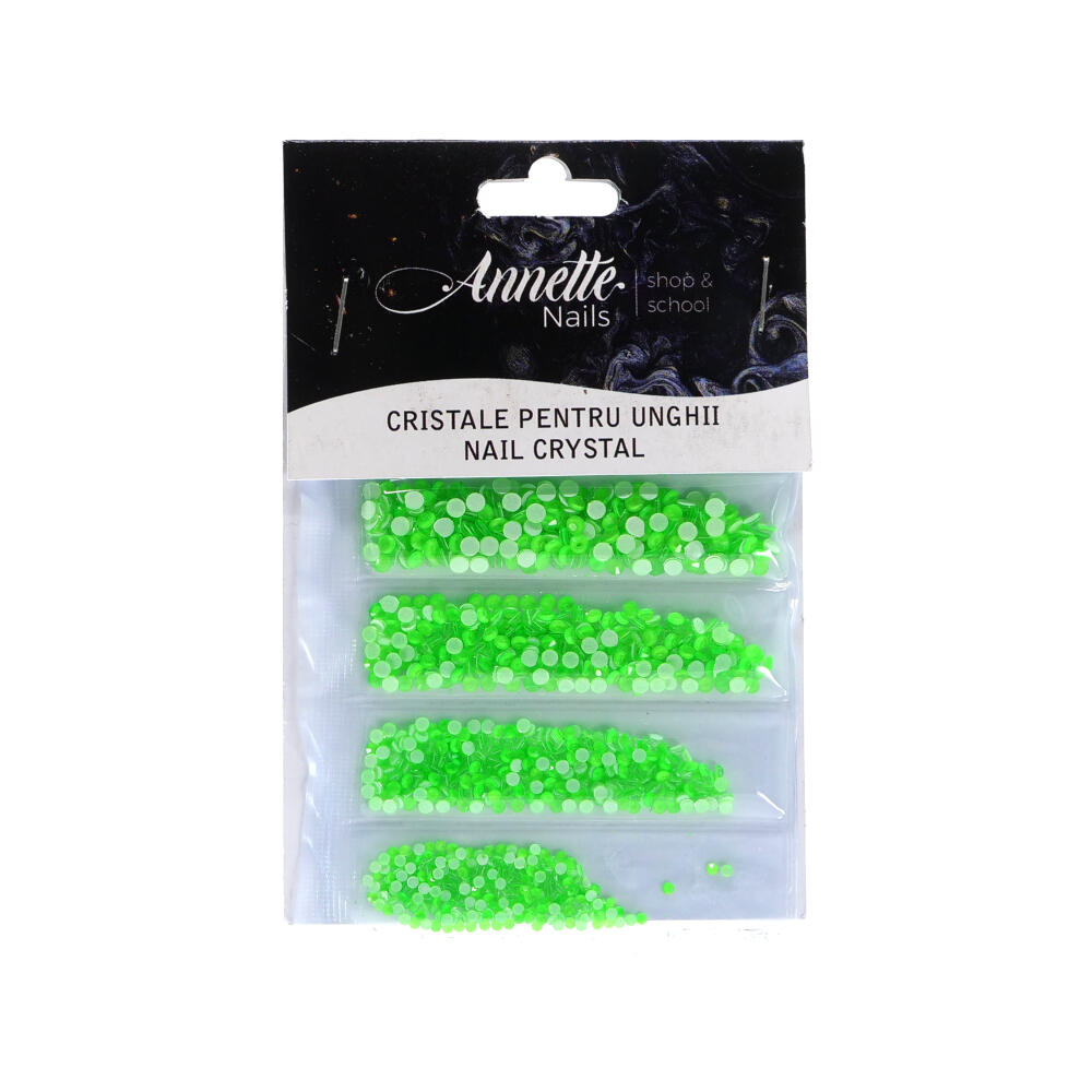 Cristale All Sizes AnnetteNails - 1440 BUC, N2 Neon Green