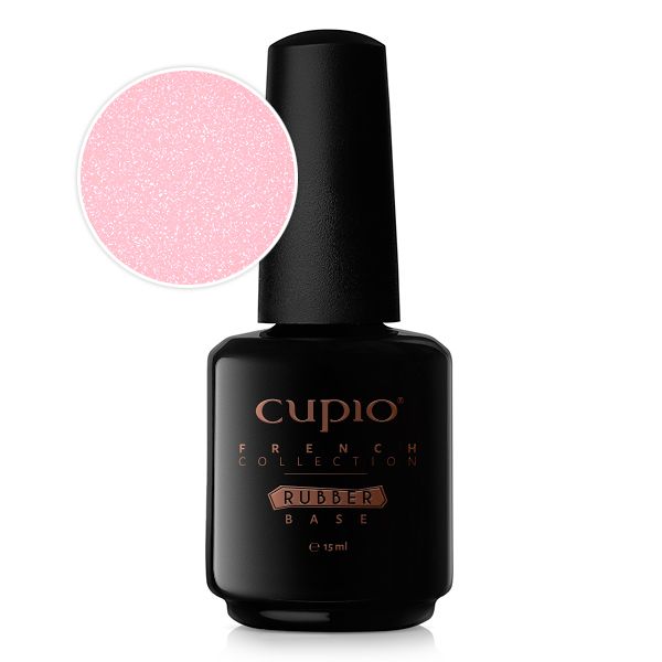 Rubber Base Cupio French Collection Blush Shimmer White - 15ml