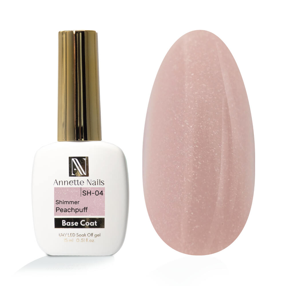 Baza Rubber AnnetteNails Shimmer Peach puff SH-04 - 12ml