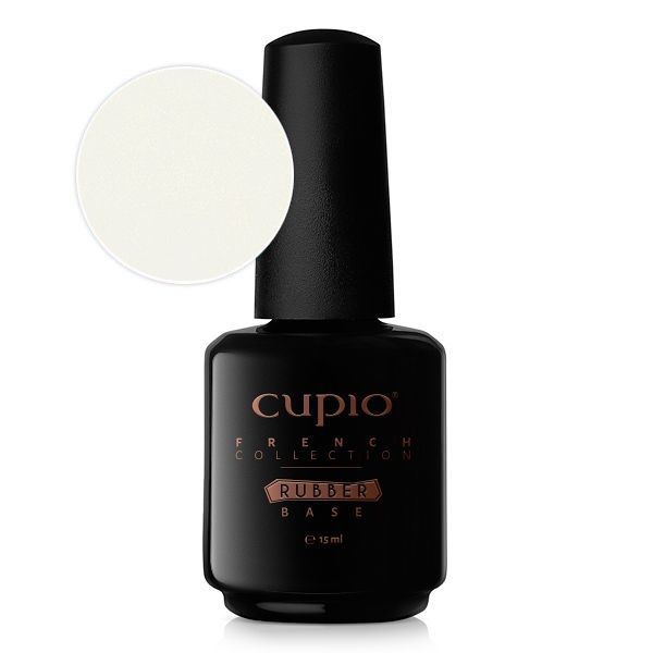 Rubber Base Cupio French Collection - Milky White Shimmer Gold - 15ml