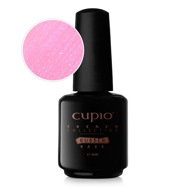 Rubber Base Cupio French Collection Flamingo Shimmer Blue - 15ml