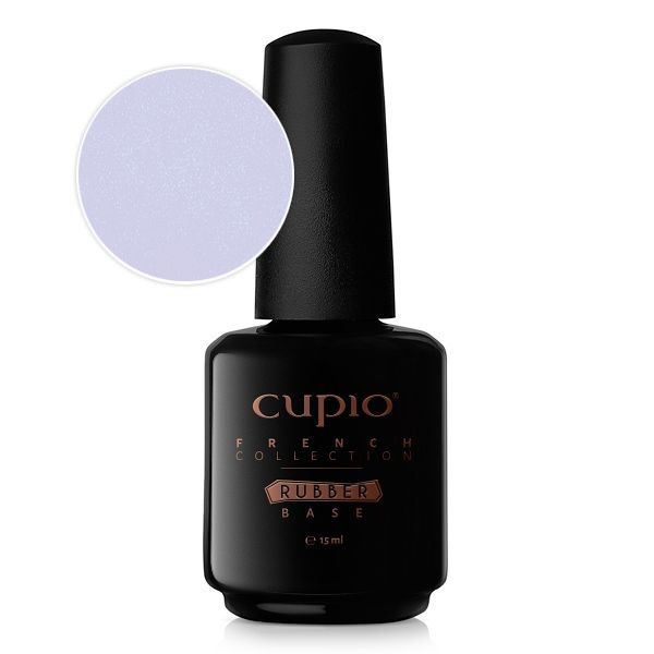 Rubber Base Cupio French Collection - Lavander Latte Shimmer White - 15ml