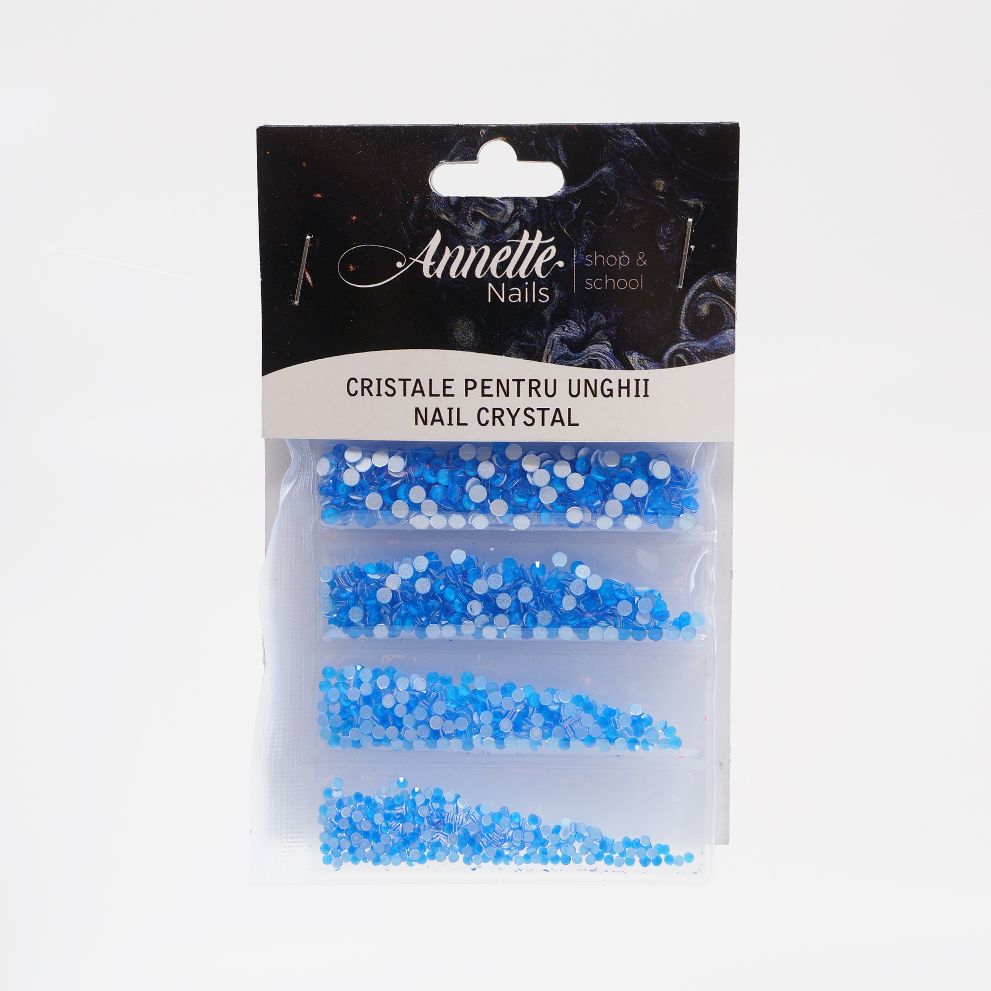 Cristale All Sizes AnnetteNails - 1440 BUC, N7 Neon Blue