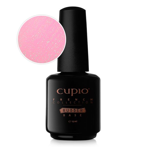 Rubber Base Cupio French Collection Flamingo Shimmer Green - 15ml