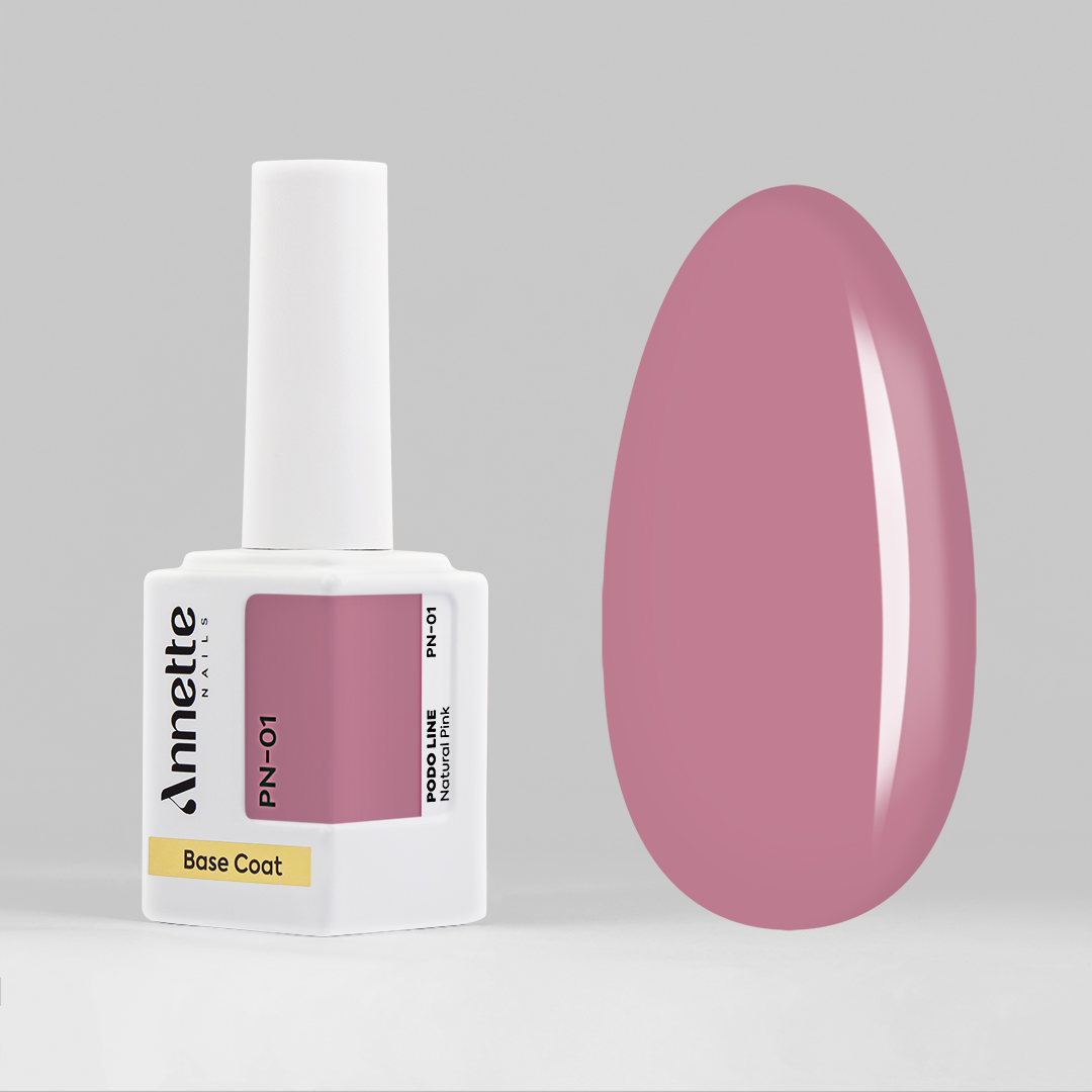 Baza Rubber - Podo Line, Natural Pink - 12 ml, Annette Nails