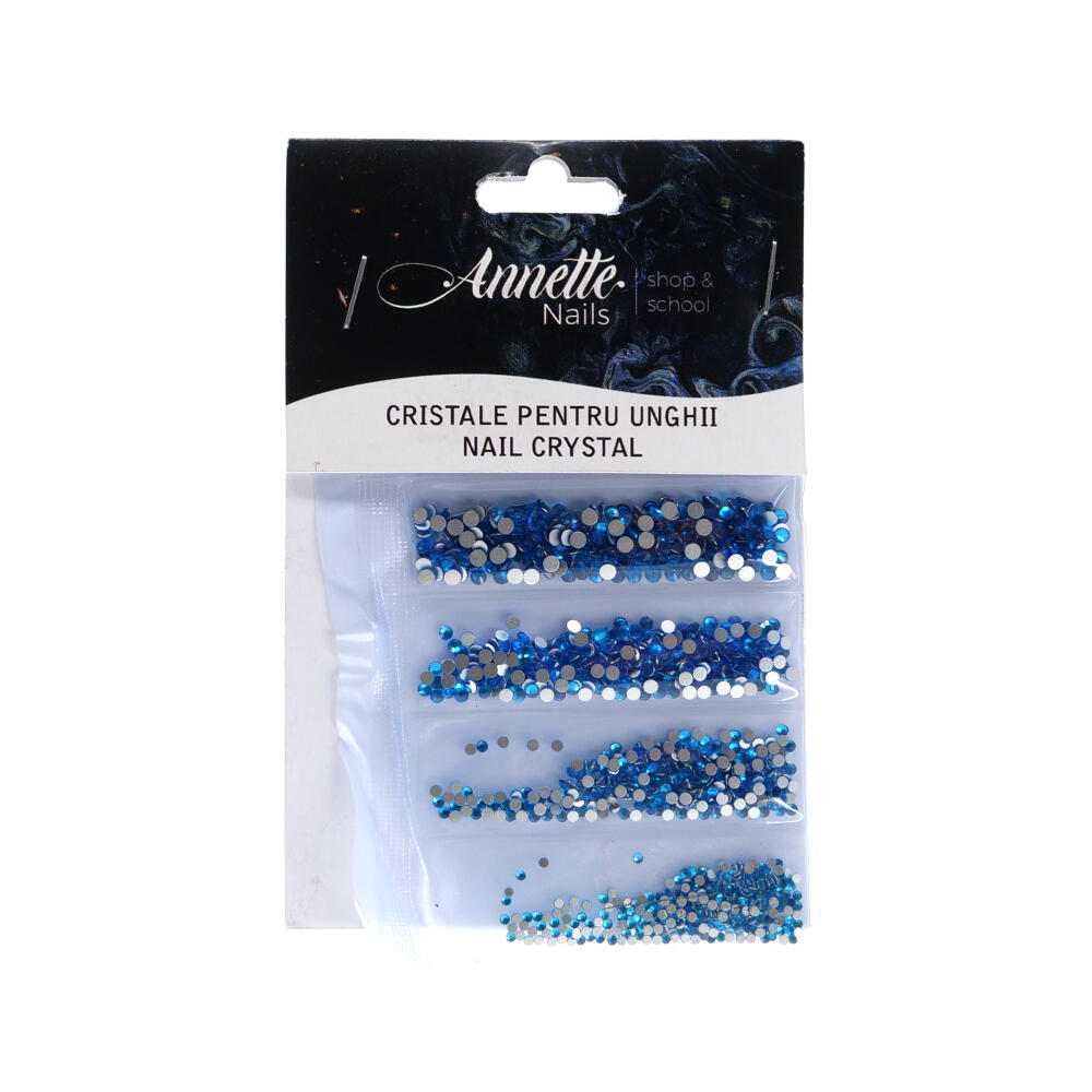 Cristale All Sizes AnnetteNails - 1440 BUC, 16 Capril Blue