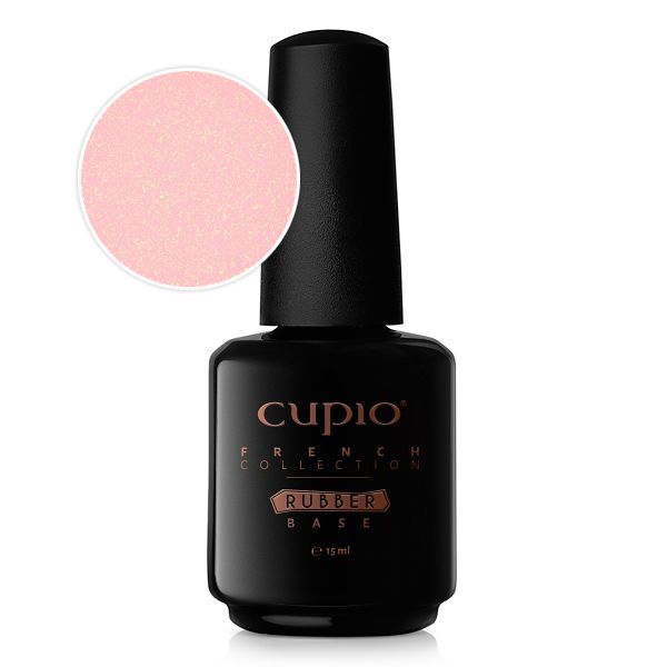 Rubber Base Cupio French Collection Blush Shimmer Gold - 15ml