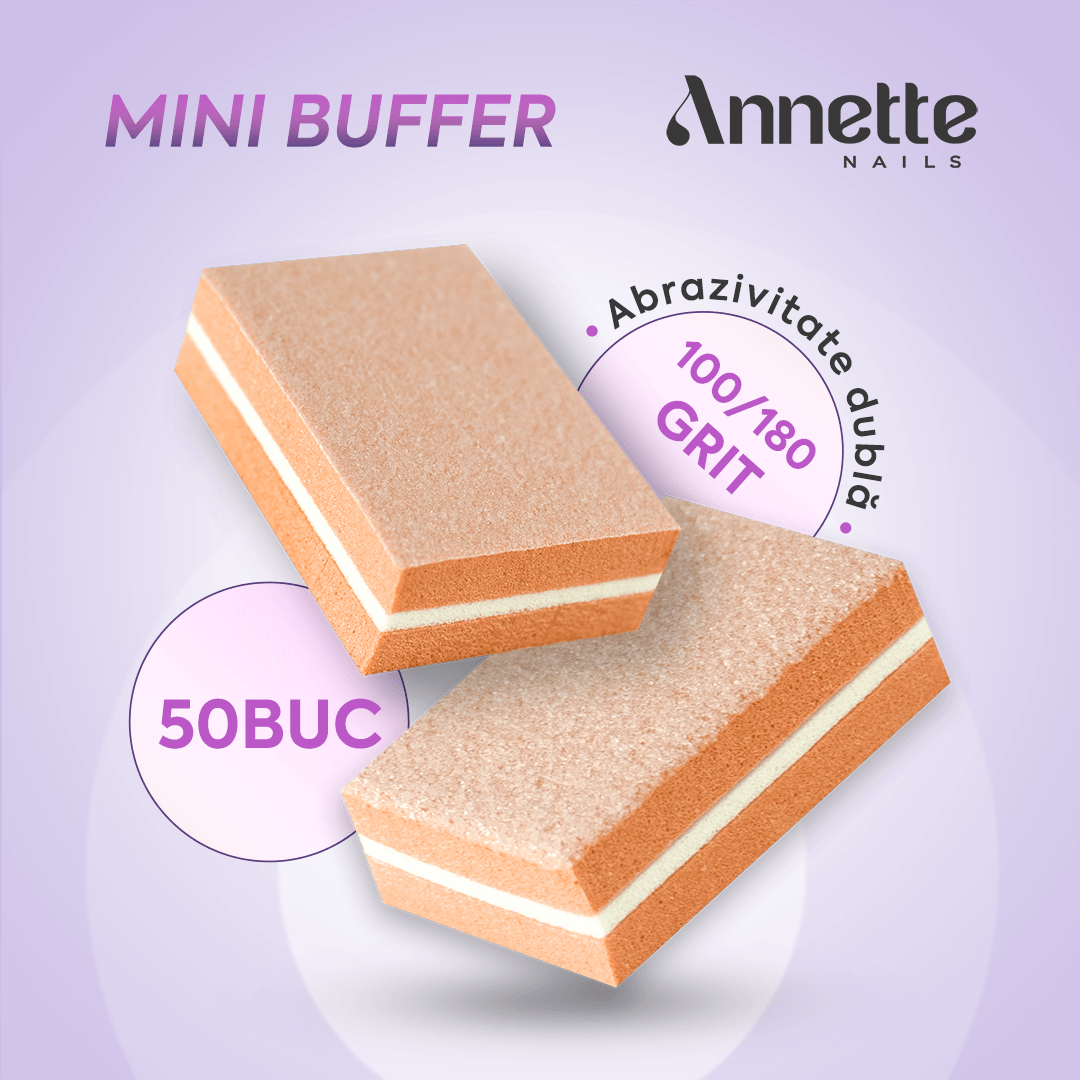 Set 50 buc Mini Buffer AnnetteNails (Portocaliu)