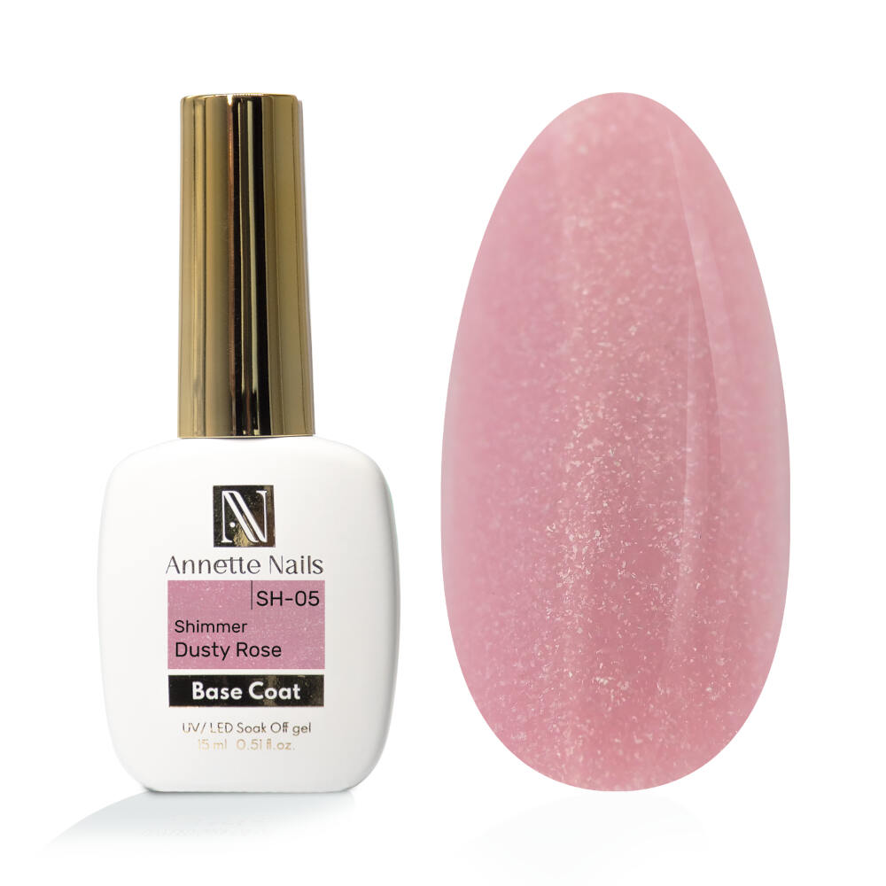 Baza Rubber AnnetteNails Shimmer Dusty Rose SH-05 - 12ml