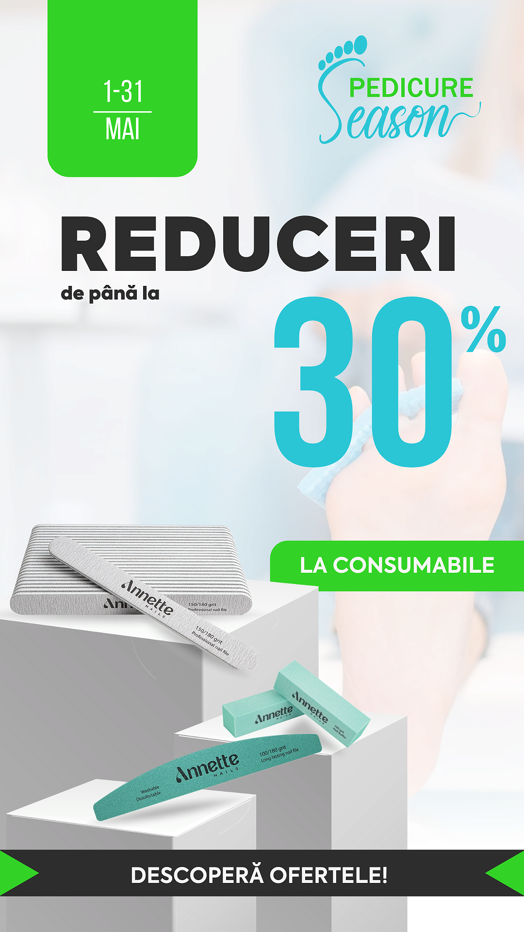 [Pedicure Season] 30% Pile si buffere (1-31.05.25)